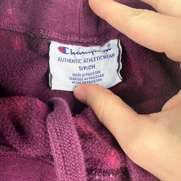 Champion Athleticwear Sweatpants Size Small Red White Tie Dye Drawstring - Picture 7 of 10